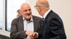 Brandenburgs Ministerpräsident Dietmar Woidke (SPD, rechts) und Finanzminister Robert Crumbach (BSW) sehen die gemeinsame Koalition von SPD und BSW trotz Konflikten fest im Sattel. (Archivbild)