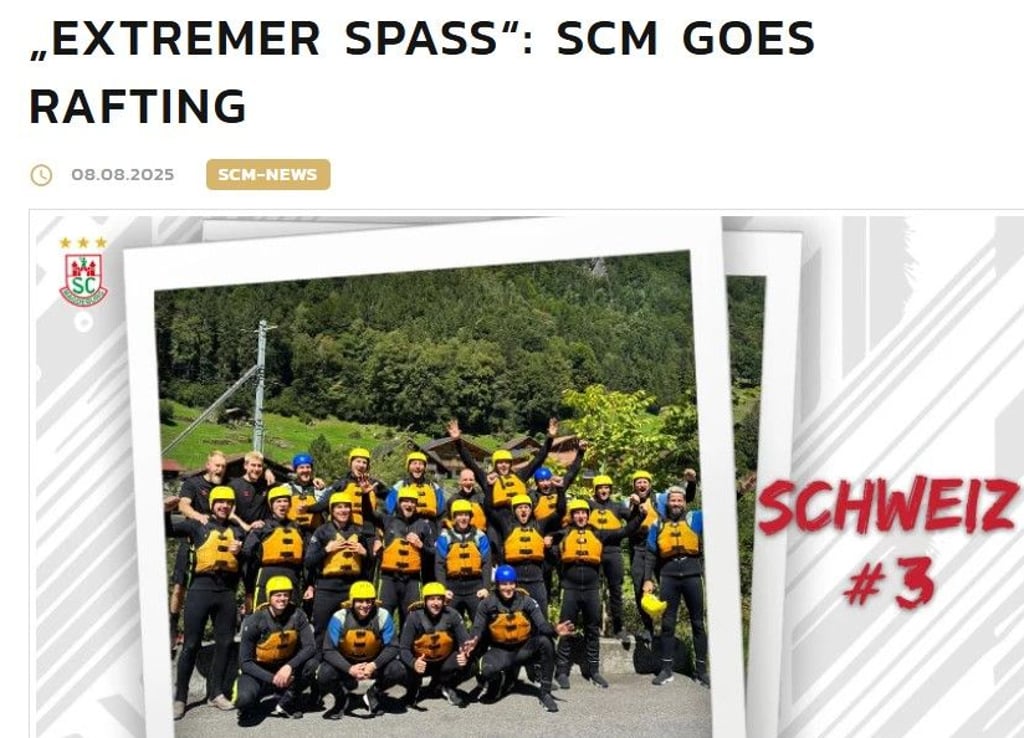 Das SCM-Team hatte beim Rafting ordentlich Spaß.