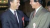 Kunishige Kamamoto, hier im Jahr 1991 mit Franz Beckenbauer, prägte die japanische Fußballgeschichte.