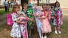Hurra, wir sind Schulkinder: Helene Günther, Richard Schmidt, Debby Laufer, Konrad Sommerfeld und Mira Hasenteufel (v.l.) bekamen am Samstag ihre Zuckertüte. Sie besuchen künftig die Grundschule Langendorf.