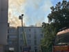 Wohnhausbrand in der Straße des Friedens in Merseburg.