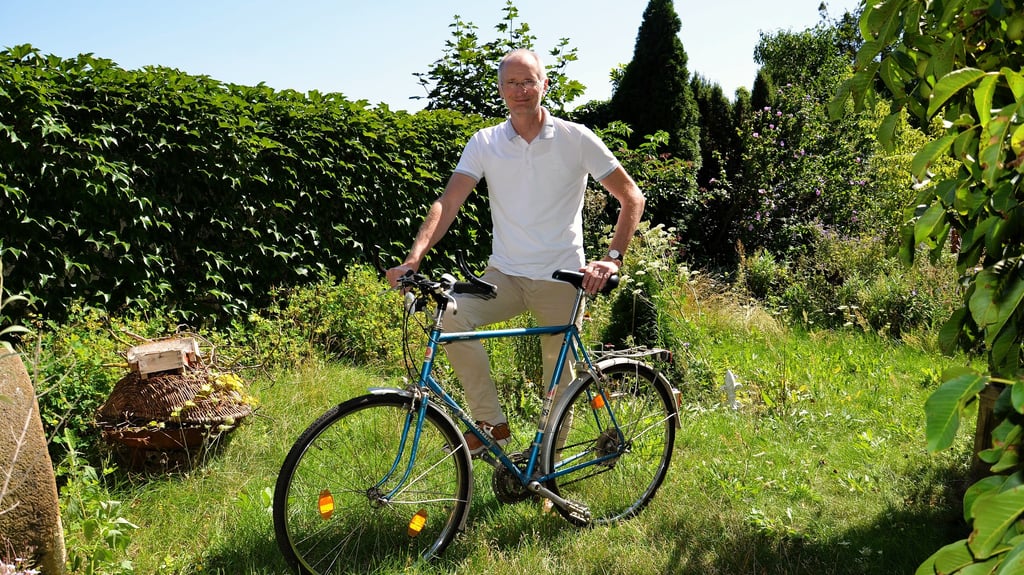 Seit über 40 Jahren besitzt der Zerbster Bürgermeister Andreas Dittmann nun schon dieses blaue Diamant-Fahrrad aus DDR-Produktion.
