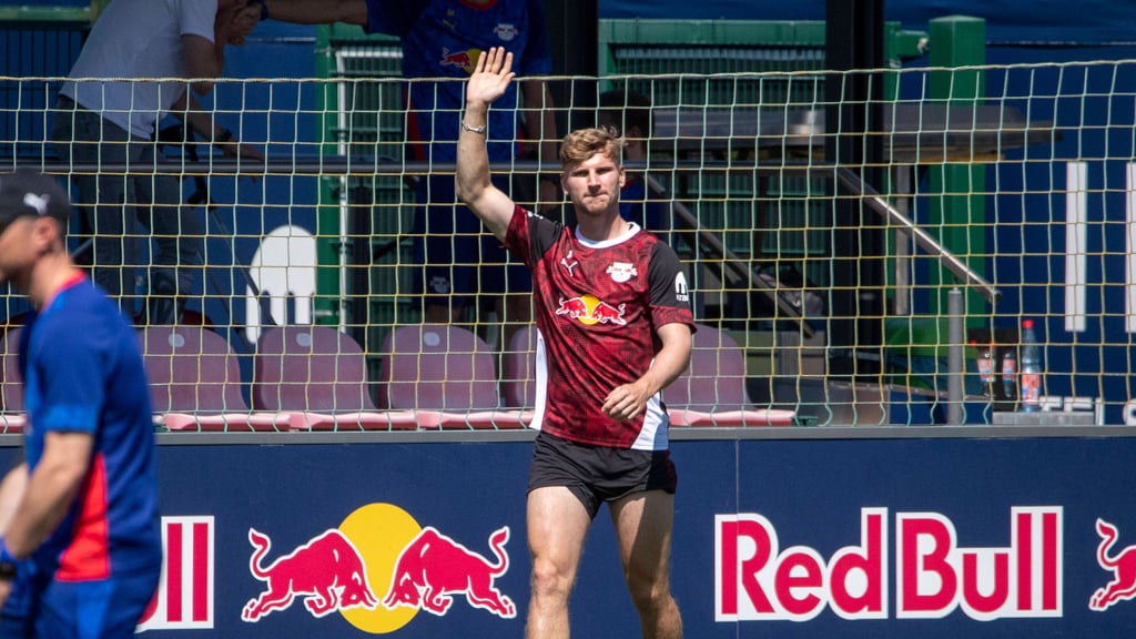 Timo Werner beim öffentlichen Training am Dienstag.
