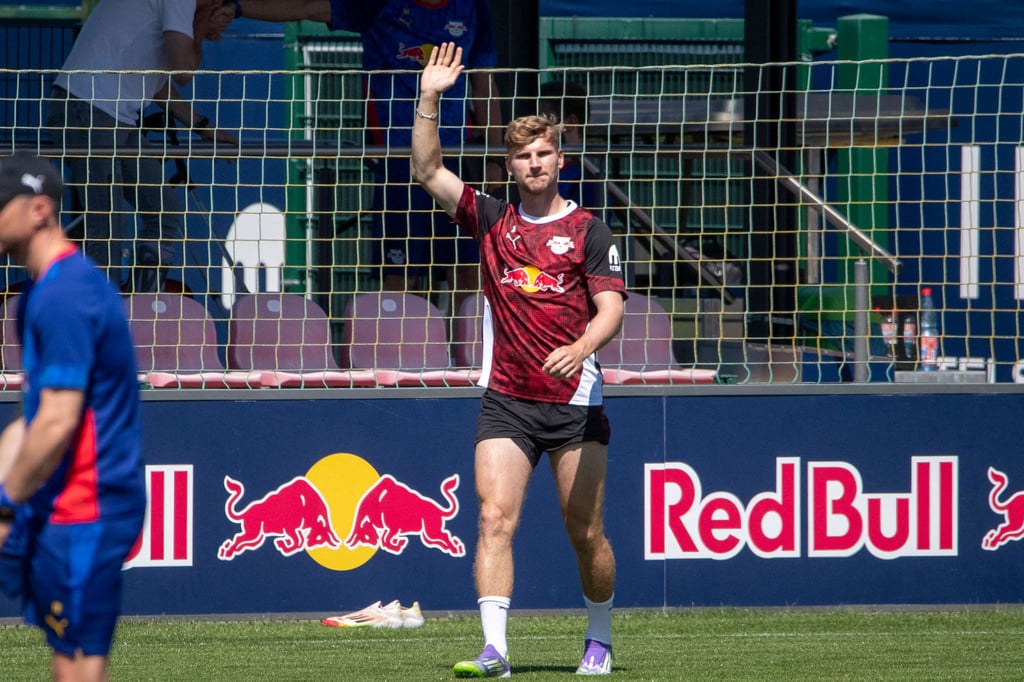 Timo Werner beim öffentlichen Training am Dienstag.