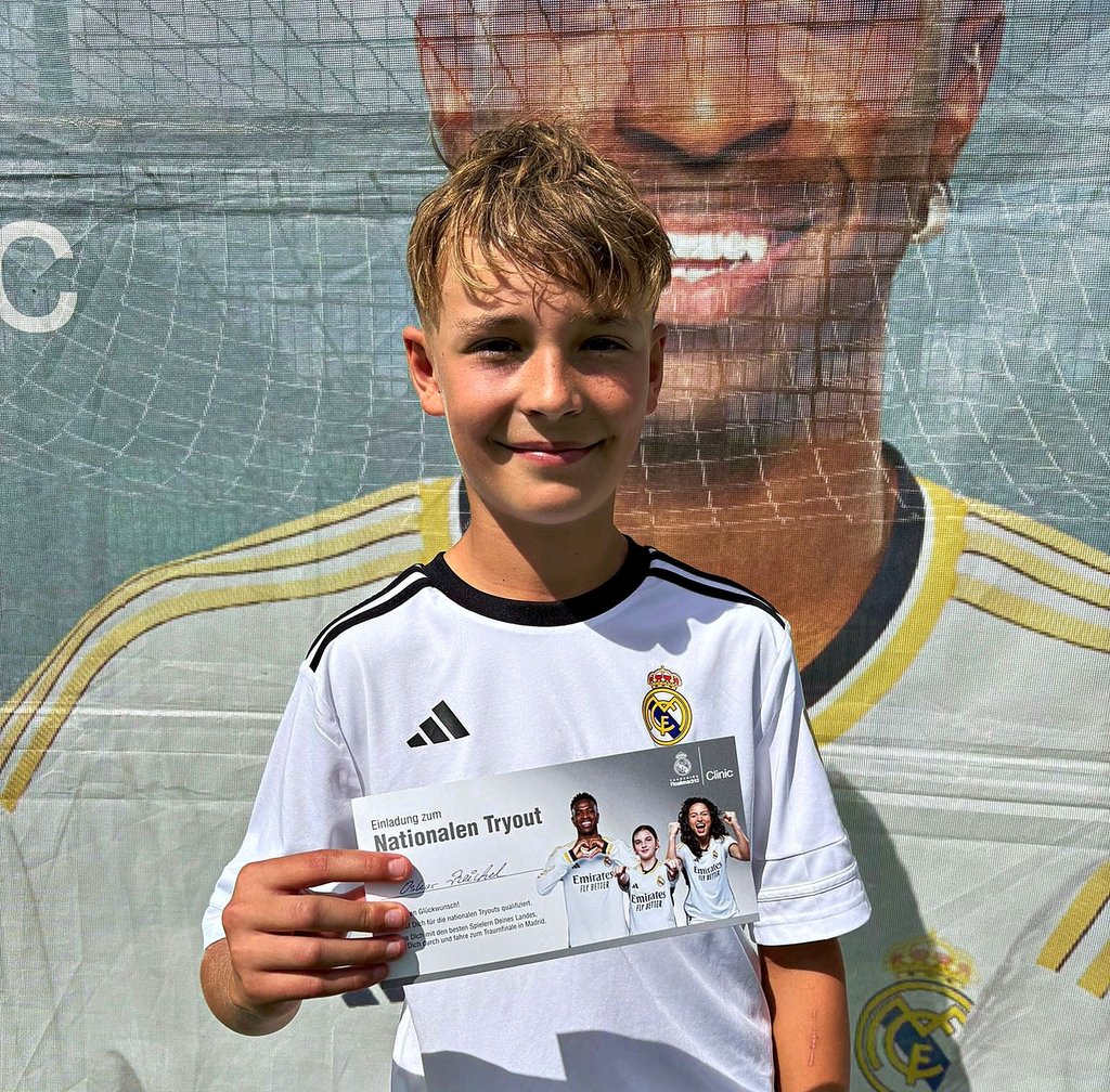 Oskar Ernst Reichel wurde zum besten Spieler des Fußballcamps von Real Madrid gekürt.