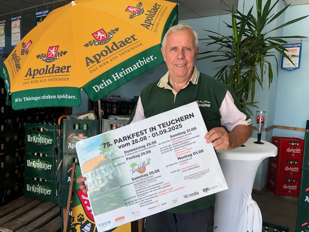 Detlef Beutlerbetreibt in Teuchern einen Getränkehandel und veranstaltet das Parkfest seit 15 Jahren.