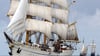 An Bord der „Gorch Fock“ wird Bundespräsident Frank-Walter Steinmeier den Windjammern entgegen segeln. (Archivfoto)