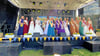 Die Majestäten werden auf der Bühne in Parey beim Elbauenfest empfangen. Zuvor haben sie die Schiffswerft Bolle besucht.