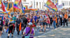 Beim zweiten Christopher Street Day (CSD) im Burgenlandkreis demonstrierten im vergangenen Jahr etwa 700 Menschen in Zeitz.