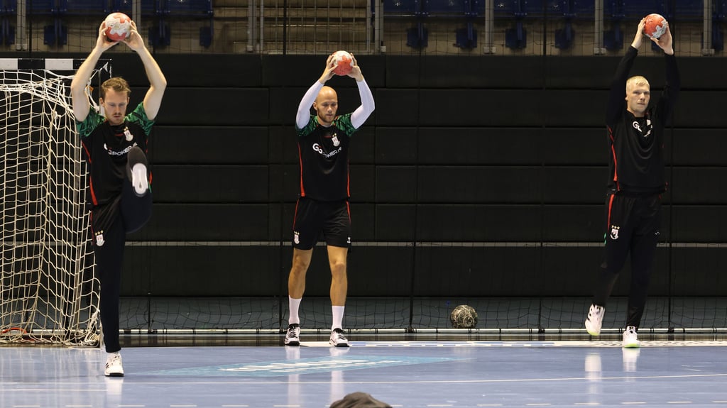 Felix Claar, Tim Hornke und Magnus Saugstrup (v. l.) spielen mit dem SCM am Wochenende beim Wartburg-Cup in Eisenach.