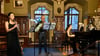 Musik in historischem Ambiente: Tomoko Udagawa, Roman Gmür und Hyelee Shin (von links) spielen im Rahmen der Wandelkonzerte auf Schloss Wernigerode Carl Reineckes "Trio in a-Moll".