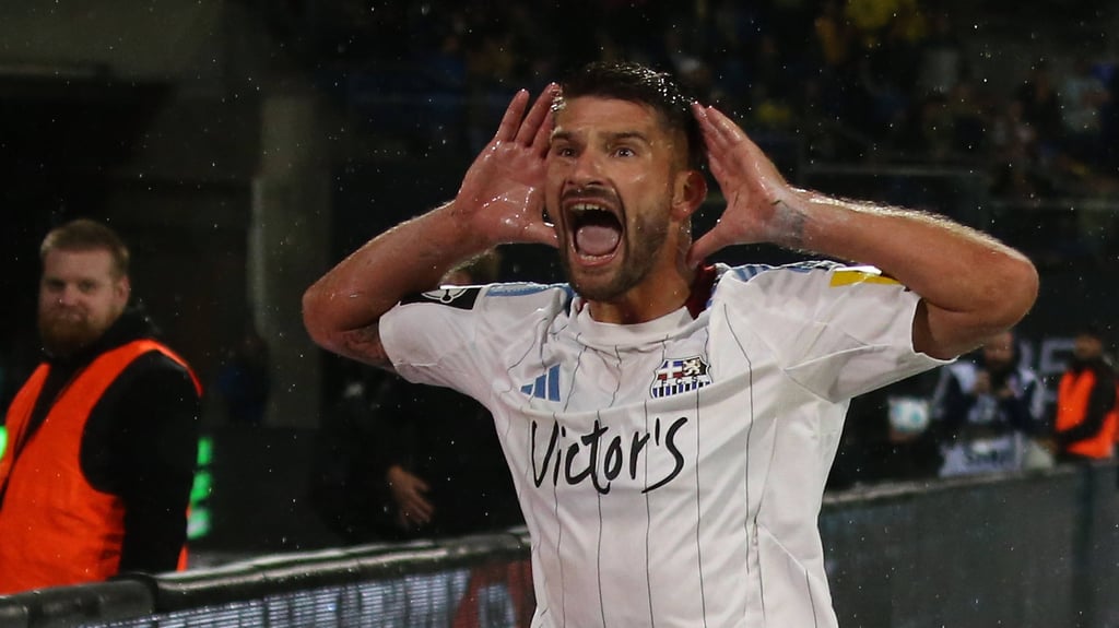 Ex-FCM-Angreifer Kai Brünker blüht beim 1. FC Saarbrücken als Torjäger auf. Vor allem im DFB-Pokal wurde er mehrfach zum Helden.&nbsp;