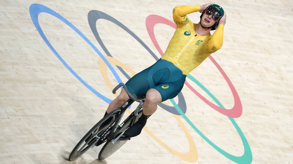 Matthew Richardson, hier noch im Outfit Australiens, durchbricht als erster Radsprinter eine Schallmauer.