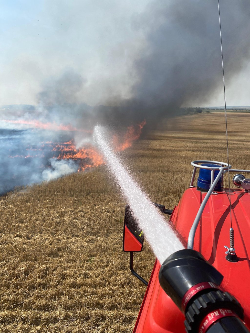 An der B 180 in Richtung Winningen ist es nahe der Autobanhn 36 erneut zu einem Flächenbrand gekommen.