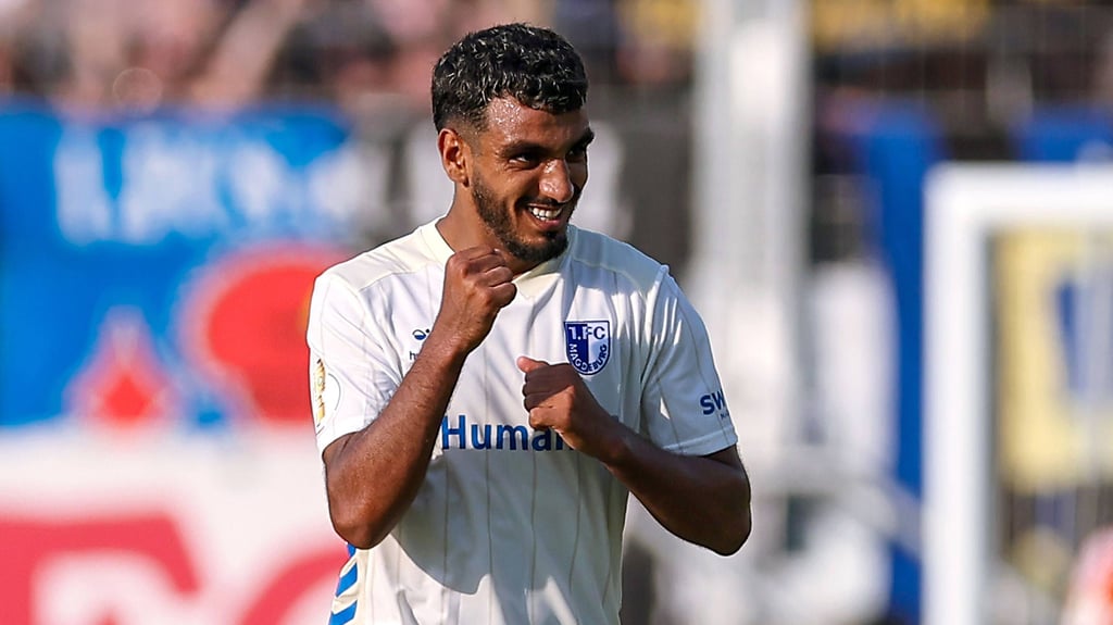 FCM-Neuzugang Rayan Ghrieb erzielte im DFB-Pokalspiel gegen den 1. FC Saarbrücken zwei Tore.