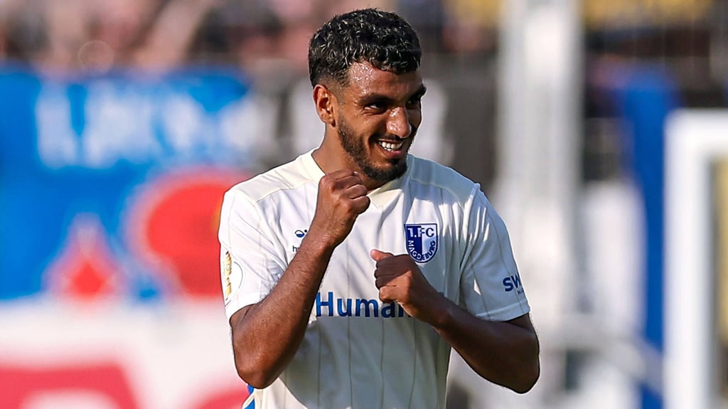 FCM-Neuzugang Rayan Ghrieb erzielte im DFB-Pokalspiel gegen den 1. FC Saarbrücken zwei Tore.