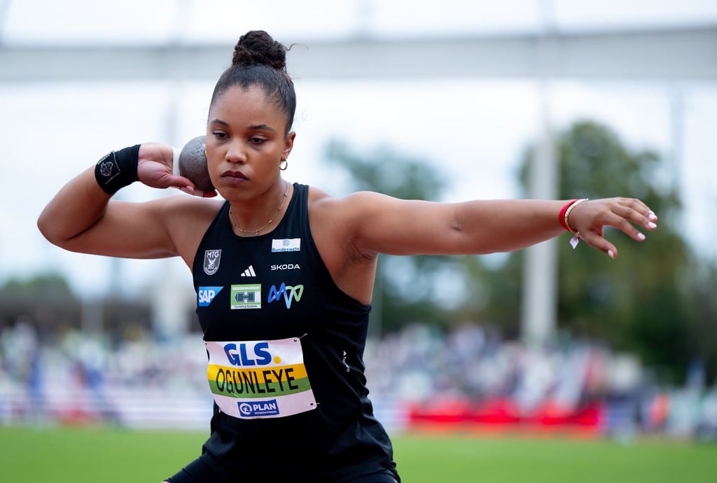 Kugelstoß-Olympiasiegerin Yemisi Ogunleye belegte beim Meeting in Polen den zweiten Platz.