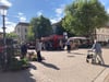 Blick auf den Magdalenenplatz: Hier ist in der Burger Innenstadt zweimal in der Woche ein Wochenmarkt eingerichtet. Dessen zukunft ist offen.