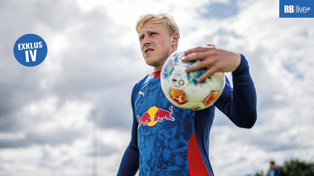 RB-Leipzigs Führungs- und Schlüsselspieler Xaver Schlager im Trainingslager in Donaueschingen