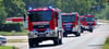 Der Löschverband Süd auf dem Weg zum Waldbrand nach Arzberg im Jahr 2022. . 