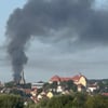 Die Rauchsäule des Brandes in Eisleben war weithin zu sehen.