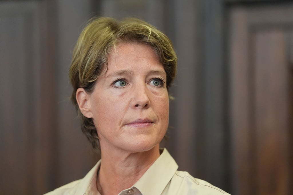 Christina Block im Gerichtssaal.