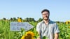 Landwirt Matthias Conert bietet in Ebendorf direkt zwischen dem Erdbeerfeld und der Tankstelle Sonnenblumen zum Selberpflücken an.
