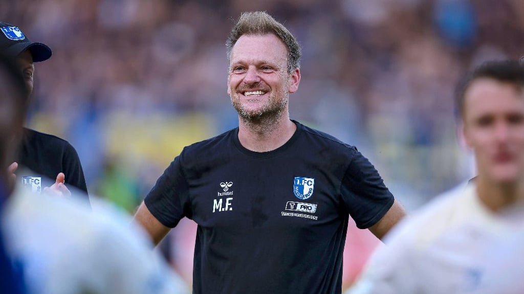 Markus Fiedler darf sich über den Einzug in die zweite DFB-Pokalrunde und seinen zweiten Sieg als Magdeburg-Trainer freuen.