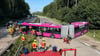 Der Bus war im Ersatzverkehr für die gesperrte Bahnstrecke zwischen Hamburg und Berlin unterwegs.