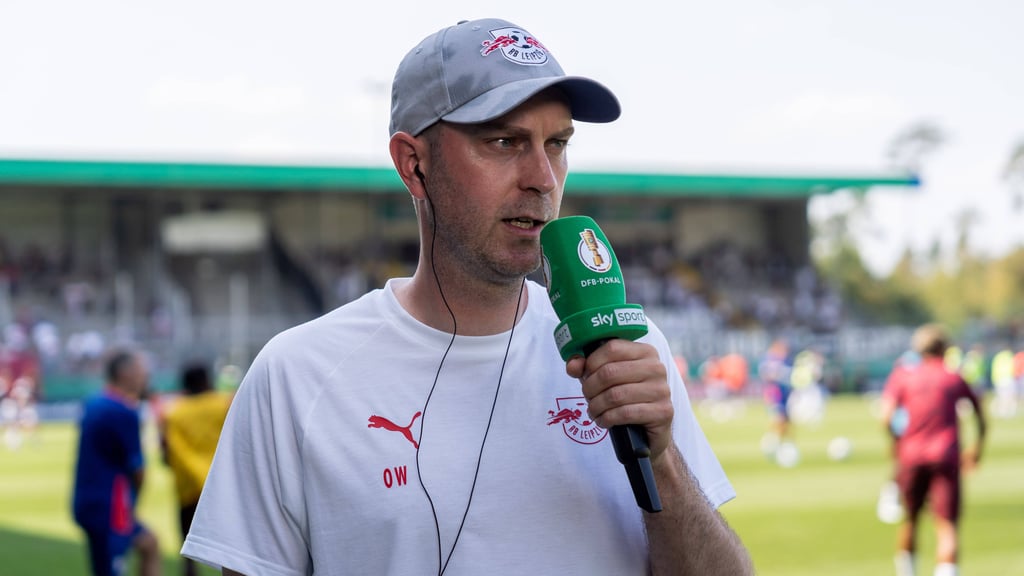 Ole Werner beim RB-Pokalspiel in Sandhausen