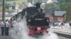 Fahrten mit historischen Dampfzügen werden zum Jubiläum auf der Strecke der Preßnitztalbahn geboten.