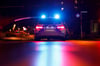 Die Polizei im Einsatz. 
