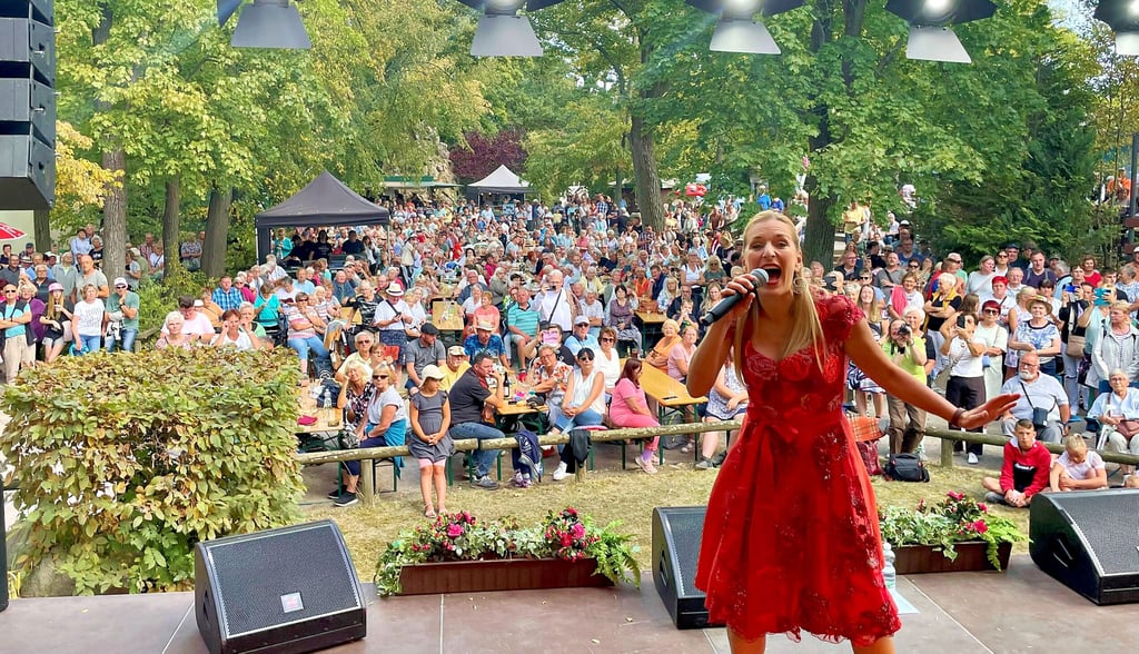 Am Sonntagnachmittag war Stefanie Hertel auf dem Bierer Berg in Schönebeck.