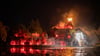 Der Höhepunkt des Abends: Der Vesuv bricht aus und bringt das Unesco-Welterbe mit Feuer und Flammen zum Beben.