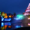 Vorfreude auf die «Lumagica» in Magdeburg: Eine Laserschau vor dem Jahrtausendturm, 300 Lichtinstallationen aus mehr als 100 Kilometern Lichterketten - auch in diesem Jahr soll wie hier 2024 wieder viel los sein.&nbsp;