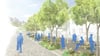 Ein völlig neuer Anblick: Wird diese Visualisierung umgesetzt, erwächst die Gerstenbergkpromenade in Bad Kösen tatsächlich zur Promenade – mit einem grünen Fußgängerbereich in der Mitte. 