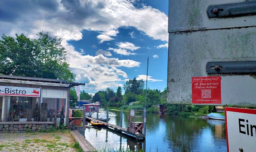 In Fürstenberg an der Havel wird auf Dessau-Roßlau aufmerksam gemacht.