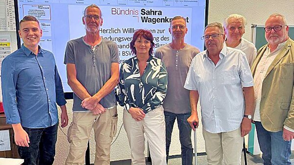 An der Spitze des Salzland-Kreisverbandes des BSW stehen die Vorsitzende Bianca Görke sowie Pressewart Robert Ludwig (v.l.), die stellvertretenden Vorsitzenden Boris Funda und Thomas Kolden, die Rechnungsprüfer Uwe Georgi und Rolf Funda und Schatzmeister Roland Herbert.
