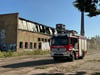 Feuerwehreinsatz auf dem Gelände des ehemaligen RAW in Magdeburg. Dort hat es gebrannt.
