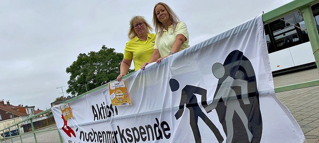 Jenny Stephan (links) und Eileen Hartmann-Balke laden zur Typisierung am Samstag, 23. August, ein.