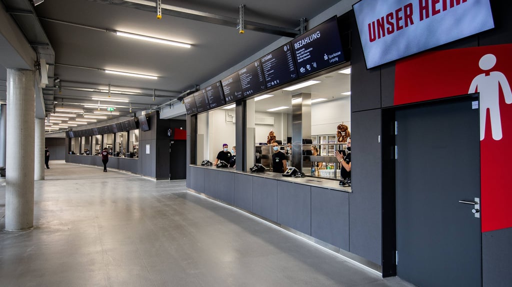 Einer der Kioske im Stadion von RB Leipzig (Archivbild)