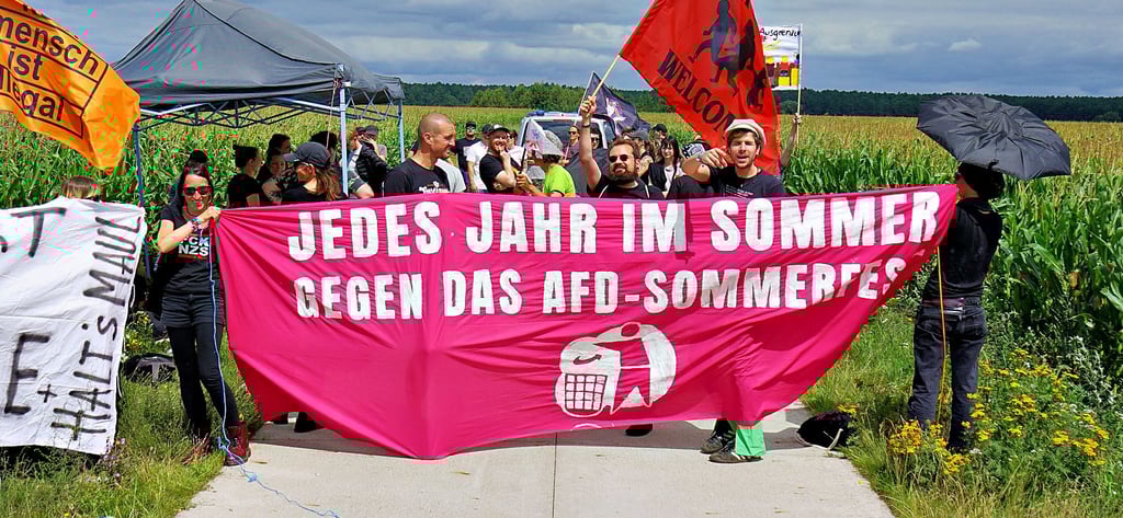 Am Sonnabend will das Bündnis „Jedes Jahr im Sommer“ wieder „gegen das Sommerfest der AfD“ demonstrieren, das vom Kreis aber nicht als solches eingestuft wird.