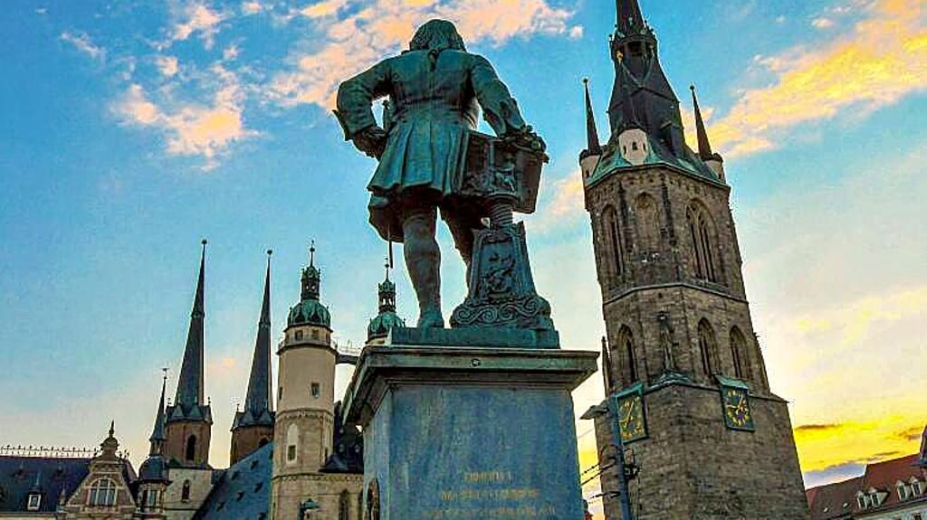 Noch ist es frei zugänglich, das Händel-Denkmal.