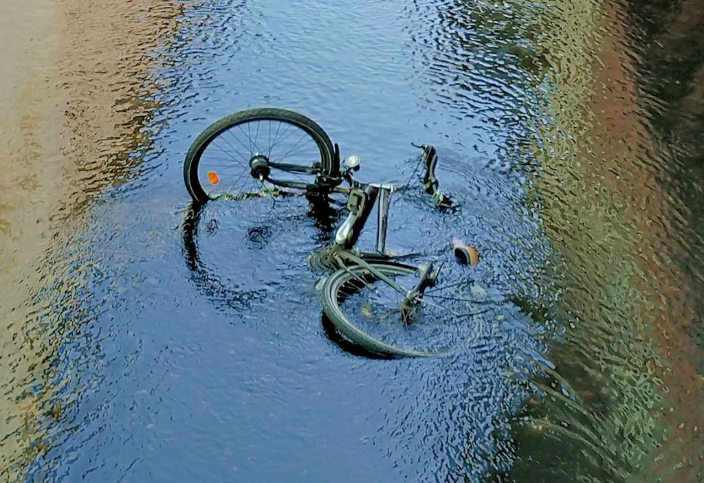 Dieses Fahrrad landete in der Jeetze in Salzwedel.