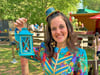 Im prächtigen Kostüm als Siralda von Hyazinthie, Retterin der Märchen, kann man Stefanie Adam am Wochenende im Erlebnispark Memleben treffen.