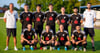 Die neuen Spieler beim MSC Preussen (st. v. l.): Sportlicher Leiter Olaf Milz, Maximilian Heinrich, Hossein Rezai, Subhi Jahjah, Marcus Preuss, Qusia Hussen Gahdo, Trainer Dennis Kagelmann sowie (hockend v. l.): Artem Kullinich, Artem Norenko, Illia Kompaniiets, Azad Kidw. Es fehlt: Aboubakar Halliru Jibril.