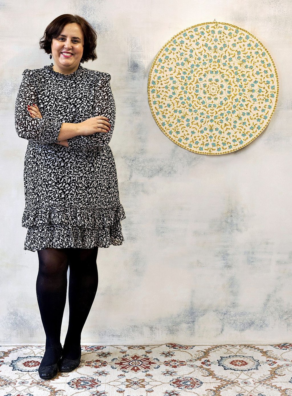 Mandala mit blauen Blumen: Es ist eines von zahlreichen Bildern von Gabriela Siegmund.
