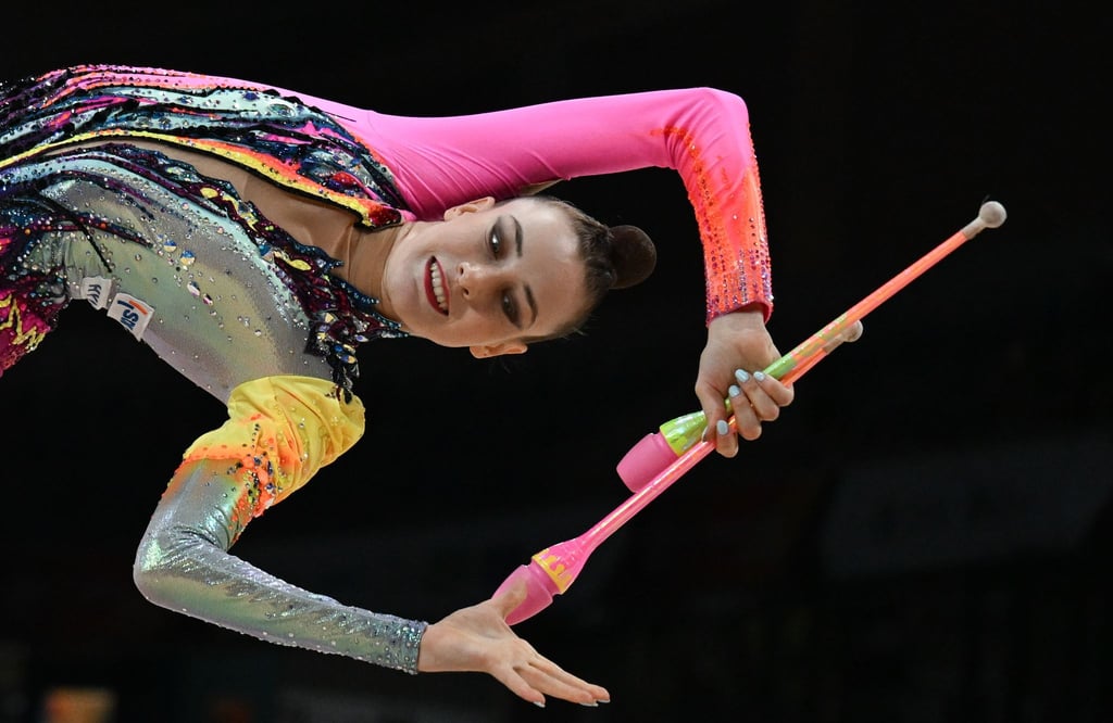 Weltklasse mit den Keulen: Darja Varfolomeev.