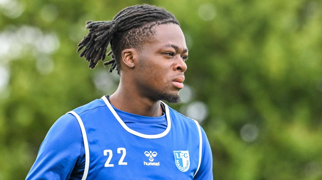 Pierre Nadjombe gelang noch nicht der Durchbruch beim 1. FC Magdeburg. Nun wird er an Alemannia Aachen verliehen.