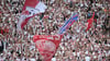 Fans von RB Leipzig 2024 in Frankfurt.